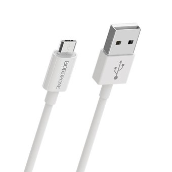  УЦ Дата-кабель BOROFONE BX22 Bloom micro 1м (белый) (ПУ) 