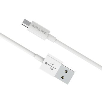  УЦ Дата-кабель BOROFONE BX22 Bloom micro 1м (белый) (ПУ) 