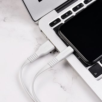  УЦ Дата-кабель BOROFONE BX23 Wide lightning 1м (белый) (ПУ) 