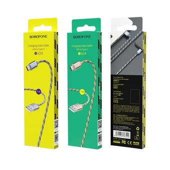  УЦ Дата-кабель BOROFONE BX24 Ring Type-C 1м (золотой) (ПУ) 