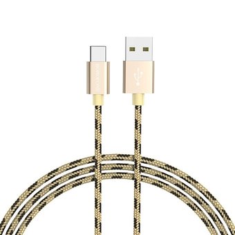  УЦ Дата-кабель BOROFONE BX24 Ring Type-C 1м (золотой) (ПУ) 