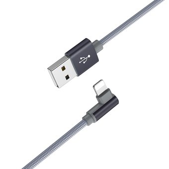  УЦ Дата-кабель BOROFONE BX26 Express lightning 1м (серый) (ПУ) 