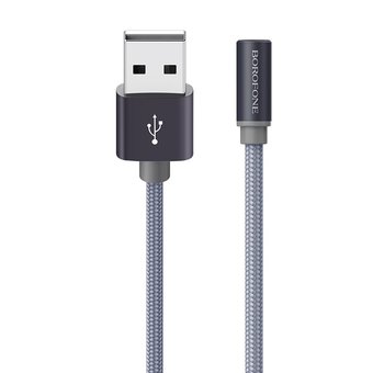  УЦ Дата-кабель BOROFONE BX26 Express lightning 1м (серый) (ПУ) 