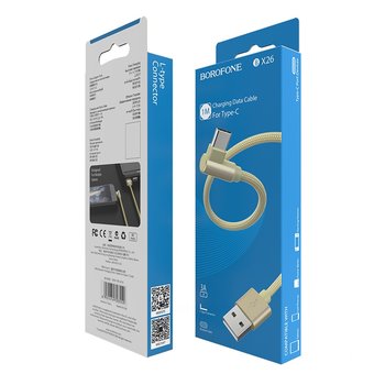  УЦ Дата-кабель BOROFONE BX26 Express Type-C 1м (золотой) (ПУ) 