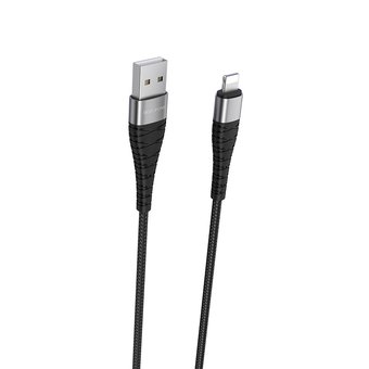  УЦ Дата-кабель BOROFONE BX32 Munificent lightning 1м (чёрный) (ПУ) 