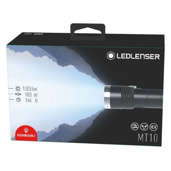  Фонарь ручной Led Lenser MT10 черный CR18650x1 (500843) 