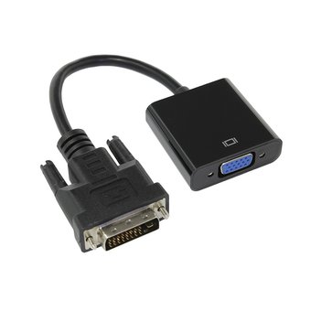  Конвертер Cablexpert A-DVID-VGAF-01 DVI-D (папа) - D-SUB/VGA (мама), кабель 20 см, черный 
