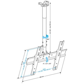  Кронштейн Holder PR-101-B черный фиксированный 