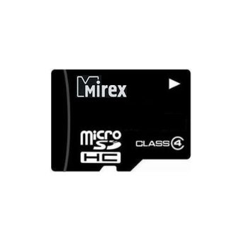  Карта памяти Mirex microSD 16GB Class 4 (13612-MCROSD16) 