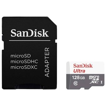  Карта памяти Sandisk microSDXC 128Gb Class10 SDSQUNS-128G-GN6MN Ultra 80 w/o adapter 