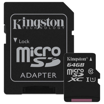  Карта памяти Kingston microSDHC 64GB UHS-I Class 10 U1 A1 Canvas Select Plus 100MB/s (SDCS2/64GBSP) 