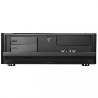 Корпус Silverstone Grandia SST-GD06B HTPC Micro ATX Computer Case, Silent High Airflow Performance, 2x 3.5 Inch Hot Swap Drive Bay, lockable, black 