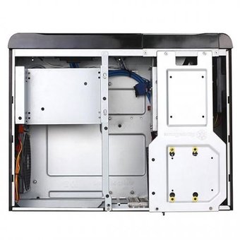  Корпус Silverstone Grandia SST-GD06B HTPC Micro ATX Computer Case, Silent High Airflow Performance, 2x 3.5 Inch Hot Swap Drive Bay, lockable, black 