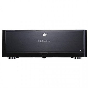  Корпус Silverstone Grandia SST-GD06B HTPC Micro ATX Computer Case, Silent High Airflow Performance, 2x 3.5 Inch Hot Swap Drive Bay, lockable, black 