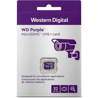  Карта памяти WD microSDHC 32Gb Class10 WDD032G1P0A Purple w/o adapter 