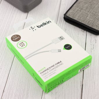  УЦ Дата-кабель Belkin Type-C 1,2m в коробке (белый) (ПУ) 