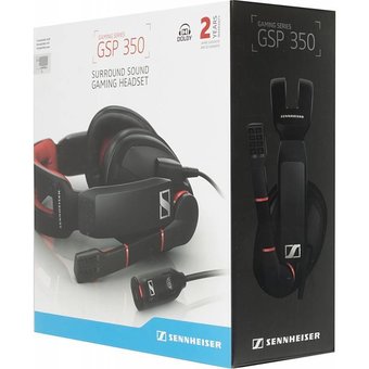  Наушники с микрофоном Sennheiser GSP 350 черный/красный накладные оголовье (507081) 
