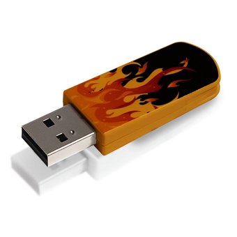 USB-флешка 8G USB 2.0 Verbatim Mini Elements Edition Fire (98158) 
