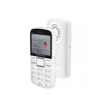  УЦ Мобильный телефон Maxvi B5 White, бабушкофон, новый, примята немного упаковка 