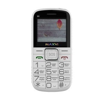  УЦ Мобильный телефон Maxvi B5 White, бабушкофон, новый, примята немного упаковка 