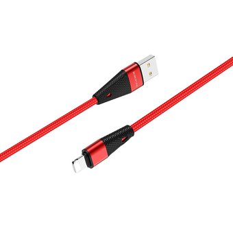  УЦ Дата-кабель BOROFONE BU10 Pineapple lightning 1м (красный) (ПУ) 