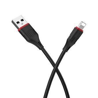  УЦ Дата-кабель BOROFONE BX17 Enjoy lightning 1м (чёрный) (ПУ) 