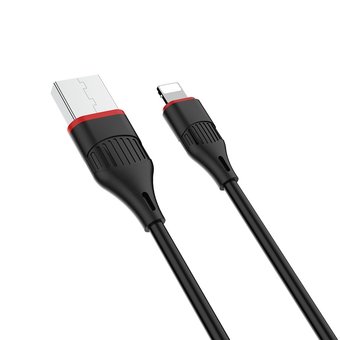  УЦ Дата-кабель BOROFONE BX17 Enjoy lightning 1м (чёрный) (ПУ) 
