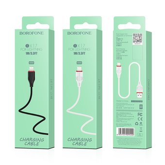  УЦ Дата-кабель BOROFONE BX17 Enjoy lightning 1м (чёрный) (ПУ) 