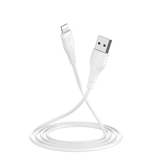 УЦ Дата-кабель BOROFONE BX18 Optimal lightning 2м (белый) (ПУ) 