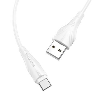  УЦ Дата-кабель BOROFONE BX18 Optimal Type-C 1м (белый) (ПУ) 