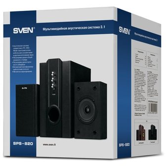  Колонки Sven SPS-820 2.1 черный 