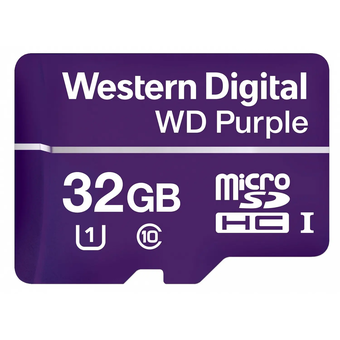  Карта памяти WD microSDHC 32Gb Class10 WDD032G1P0A Purple w/o adapter 