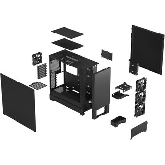  Корпус Fractal Design Pop XL Silent Black Solid (FD-C-POS1X-01) черный без БП ATX 4x120mm 2xUSB3.0 audio bott PSU 