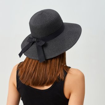  Шляпа женская MINAKU "Summer joy", размер 56-58, цвет черный (4580746) 