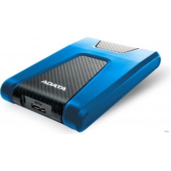  Внешний HDD Adata DashDrive Durable HD650 (AHD650-2TU31-CBL) 2.5" 2TB USB3.1 прорезиненный, черный/синий Waterproof/Dustproof/Shockproof, военный 