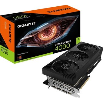  Видеокарта Gigabyte Nvidia GeForce RTX 4090 (GV-N4090WF3-24GD) 24576Mb 384 GDDR6X 2520/21000 HDMIx2 DPx3 
