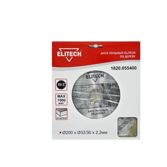  Диск п/п ELITECH 200*32/30*60 (1 820.0554) 