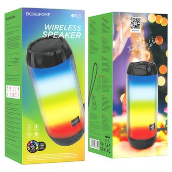  Портативная колонка Borofone BR25 Crazy sound colorful luminous BT speaker, black 