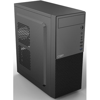  Корпус CBR PCC-ATX-E188-WPSU ATX Miditower E188, без БП, 1*USB 3.0, 2*USB 2.0, HD Audio+Mic, Black 