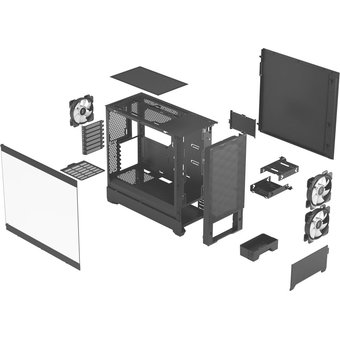  Корпус Fractal Design PoP Air RGB (FD-C-POR1A-06) Black TG черный без БП ATX 3x120mm 2xUSB3.0 audio bott PSU 