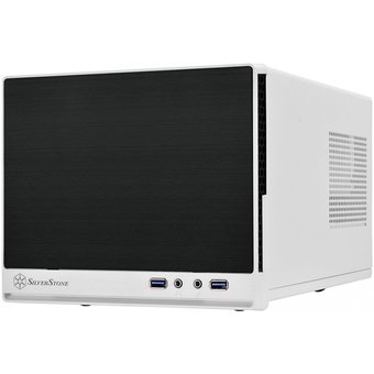  Корпус Silverstone Sugo SST-SG13WB-Q , mini-ITX, без БП (ATX) черно-белый, передняя панель из пластика 