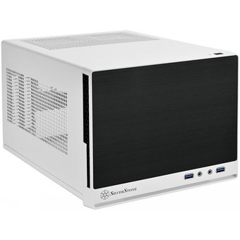  Корпус Silverstone Sugo SST-SG13WB-Q , mini-ITX, без БП (ATX) черно-белый, передняя панель из пластика 