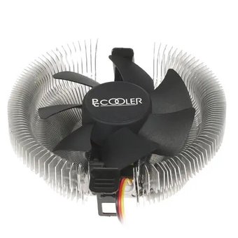  Охладитель PCCooler E80, Multi-Sockets, TPD 65W, 3-pin, fan Ф80mm, 2200rpm, 22dBA, 29.61 CFM, HDB (hydro dynamic bearing), 167 гр. 