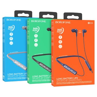  Наушники bluetooth Borofone BE59 Rhythm neckband BT earphones, black 