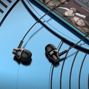 Наушники Borofone BM74 Singer universal earphones with microphone, black 