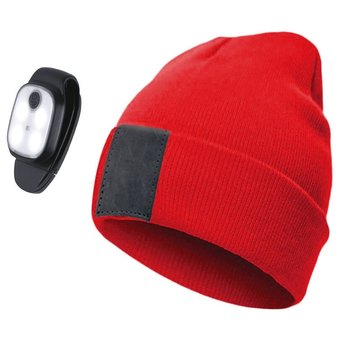  Шапка с фонарем КОСМОС KOCHAT2 Red 