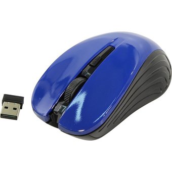  Мышь Oklick 545MW Black/Blue, Wireless, 1600dpi, 3кн, USB 