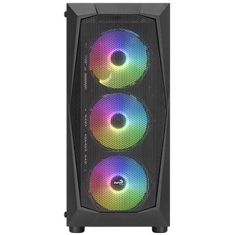  Корпус AeroCool FALCON-G-BK-v2 (4711099472338) MidiTower(ATX, USB3x2, USB2x1, RGB fan x4, без БП) 