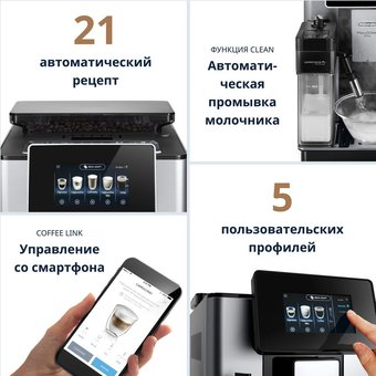  Кофемашина DeLonghi PrimaDonna Soul ECAM 610.74.MB 