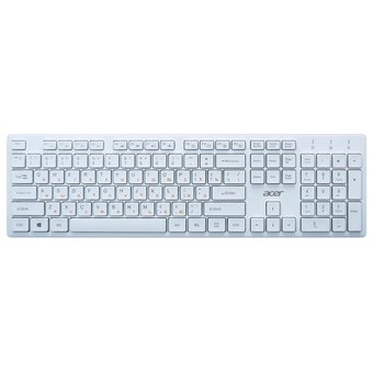  Клавиатура Acer OKW123 белый USB (ZL.KBDEE.00D) 